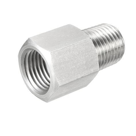 Reducing Pipe Fitting Adapter 14 Npt Male To 14 G Female Stainless Steel For Water Oil Air