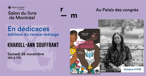 Les Ditions Du Remue M Nagekharoll Ann Souffrant En D Dicace Au Salon