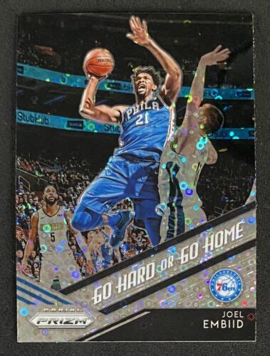 2018 19 Panini Prizm Joel Embiid Fast Break Disco Prizm Go Hard Or Go