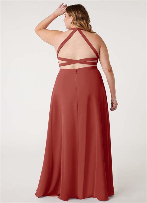 Terracotta Azazie Clarice Bridesmaid Dresses Azazie