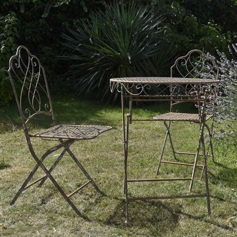 Vintage Folding Wrought Iron Garden Patio Set Th Century Classics