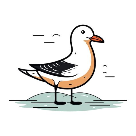 Premium Vector Cartoon Seagull Vector Illustration Of A Seagull