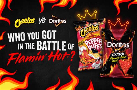 Ultimate Flamin Hot Faceoff Pits Doritos Versus Cheetos