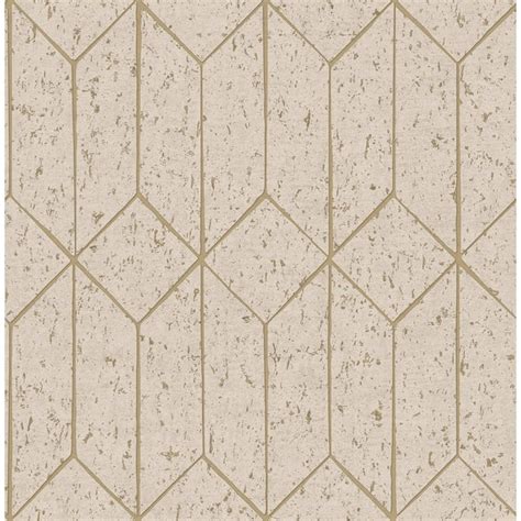 Advantage Hayden Beige Cream Concrete Trellis Textured Non Pasted Non