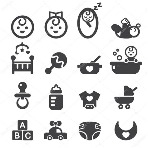 Baby Icon Set — Stock Vector © Jacartoon 75622217