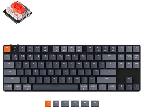 Keychron K SE TKL Hot Swappable Gateron Low Profile Red Switch RGB Backlight Aluminium And