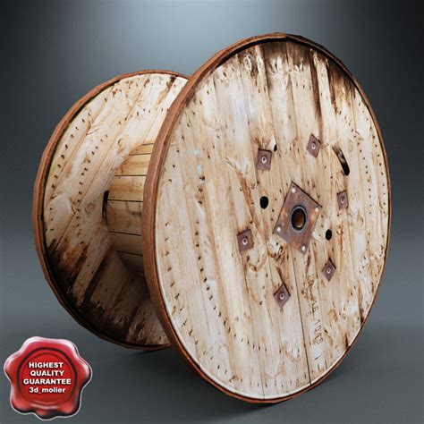 3dsmax wooden cable reel