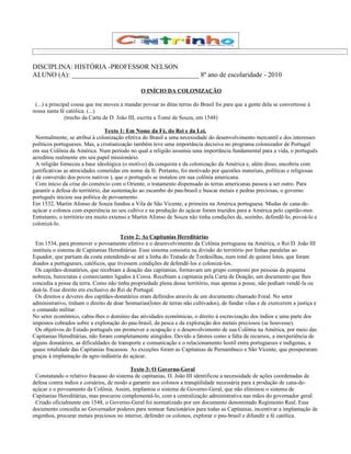 início da colonização PDF