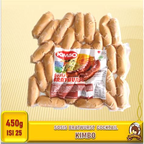 Jual Kimbo Mini Sosis Bratwurst Cocktail 450g Shopee Indonesia