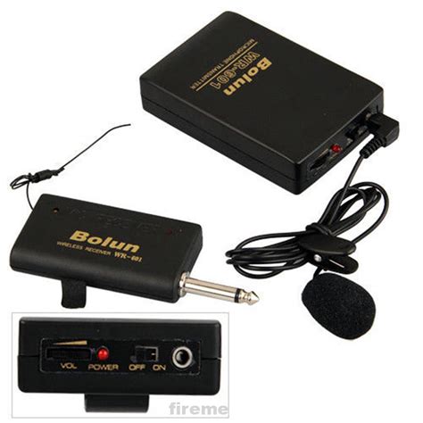 Professional Wireless Microphone System FM Transmitter Receiver ...
