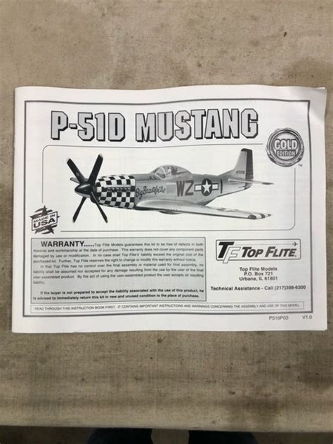 P 51 Mustang Top Flite Gold Edition Nib Rcu Forums