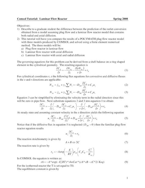 PDF Comsol Tutorial Reactor From ECRE 2008 DOKUMEN TIPS