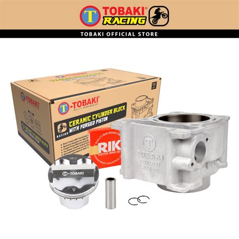 Tobaki Racing Ceramic Cylinder Block Forged Piston Full Set Y Zr