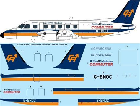 British Caledonian Commuter Embraer Emb P Laser Decal For