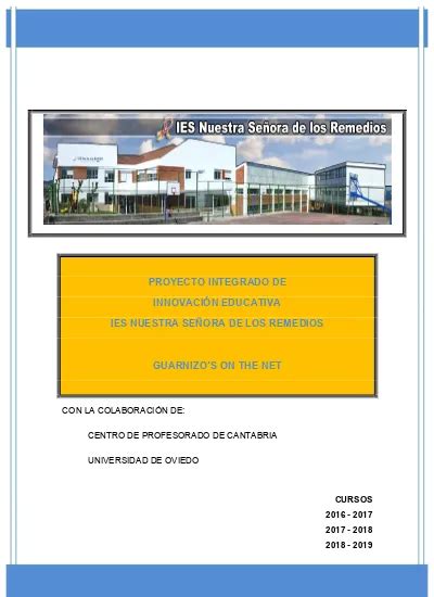 PROYECTO INTEGRADO DE INNOVACIÓN EDUCATIVA IES NUESTRA SEÑORA DE LOS