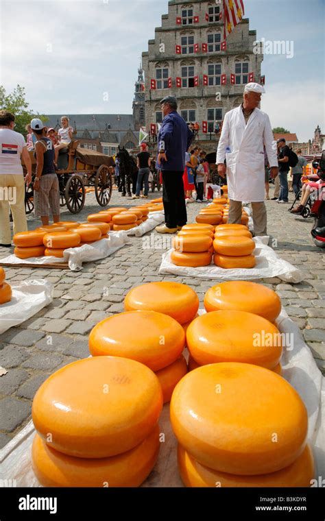 Cheese Market Gouda Netherlands Stock Photo Alamy