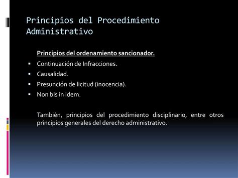 Ppt Principios Del Procedimiento Administrativo General Y Del