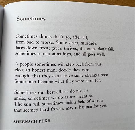 Sometimes Sheenagh Pugh Poem Rpoetry