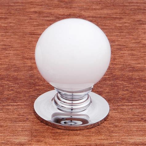 RK International CK 303 Porcelain Cabinet Knob Large Round White