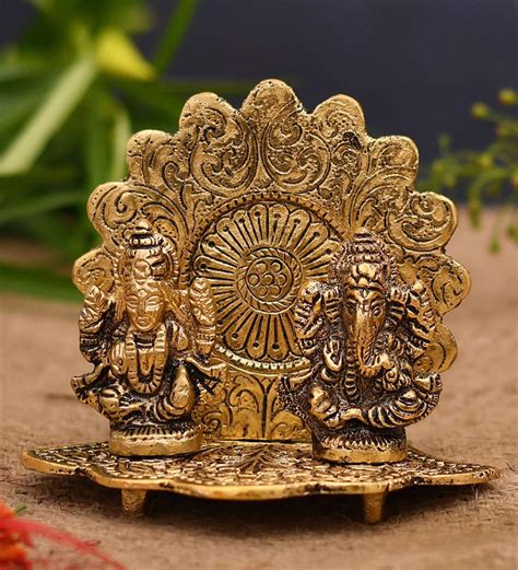 Buy Golden 4 5 Inch Laxmi Ganesha Idol By Craftvatika At 65 OFF By