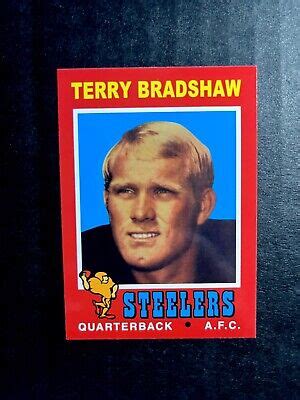 Terry Bradshaw Pittsburgh Steelers Topps Reprint Of Rc Ebay