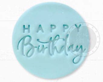 Happy Birthday Embosser Stamp Style 1 Etsy UK