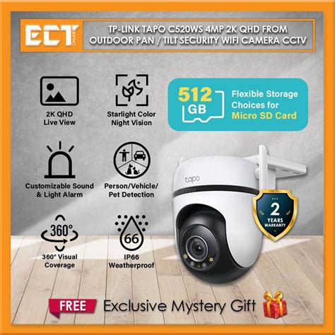 Tp Link Tapo C Ws Mp K Qhd From Outdoor Pan Tilt Security Wifi