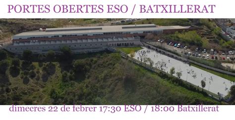 Portes Obertes ESO BATXILLERAT Institut La Bastida