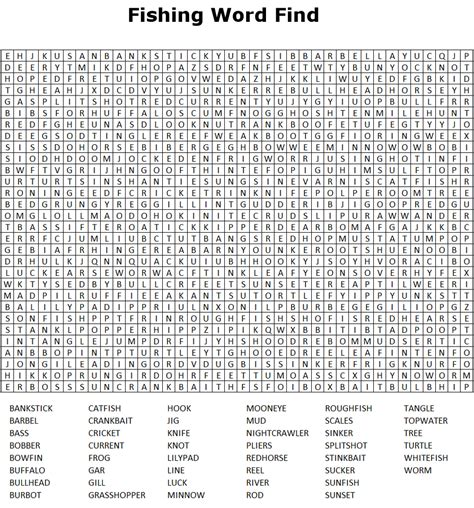 Printable Word Search Difficult Level