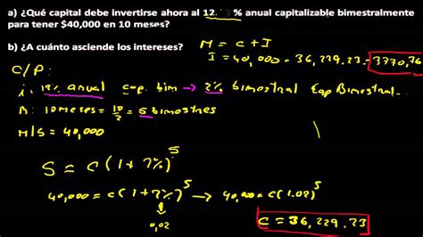 Interés Compuesto Ejercicio Resuelto Youtube