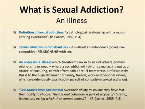 Sex Addiction The Secret Obsession