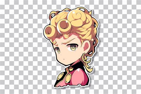 Jojo Bizarre Chibi Giorno Giovanna Sticker Anime Png Sticker