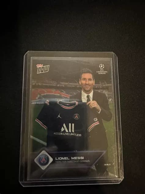 LIONEL MESSI SIGNS for Paris Saint-Germain PSG - UEFA UCL TOPPS NOW ...