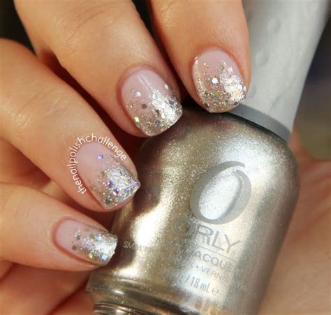 The Nail Polish Challenge Simple Glitter Gradient Nails Glitter Tip