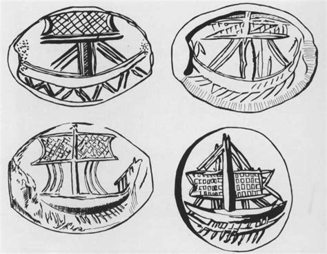 Model of Phoenician birdboat on Tal-Qadi Stone gravure sequence 3, or a Moon Boat ? Comparison ...