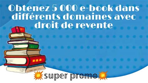 Je Vais Vous Donner E Book Dans Diff Rents Domaines Avec Droit De