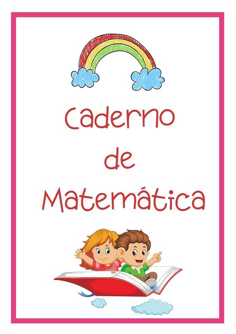 Capa de caderno de matemática 10 modelos para imprimir Artesanato