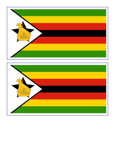 Zimbabwe printable flag template - Download this free printable ...