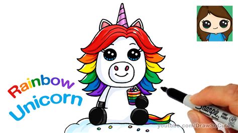 Rainbow Unicorn Drawing At Explore Collection Of Rainbow Unicorn Drawing