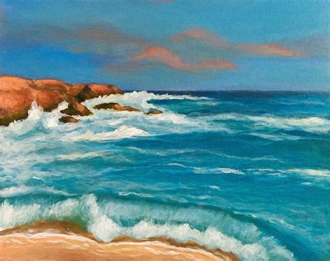 acrylic painting sea, Hobbies & Toys, Stationary & Craft, Art & Prints ...