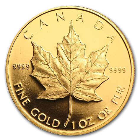 Canadian Gold Maple 1989 Proof 1 Oz