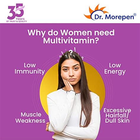 Dr Morepen Multivitamins For Women With Calcium And Herbal Extracts Vitamin D Biotin Iron