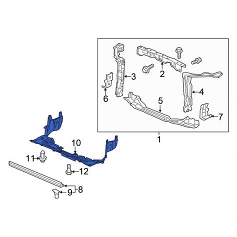 Honda OE 71125TR3A01 Front Radiator Support Air Deflector