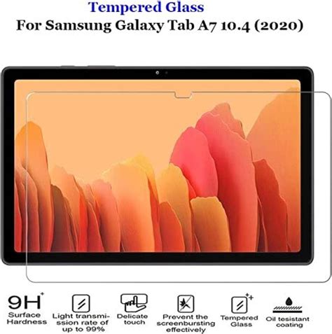 2 Pack Samsung Galaxy TAB A7 10 4 2020 Clear Tempered Glass Flim