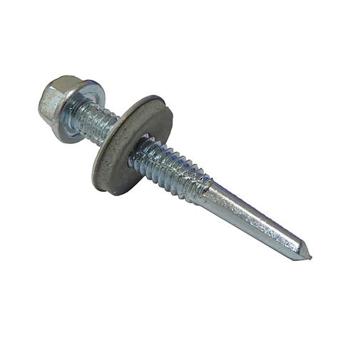 Self Drilling Tek Screws With Sealing Washer Heavy Duty Steel Zinc