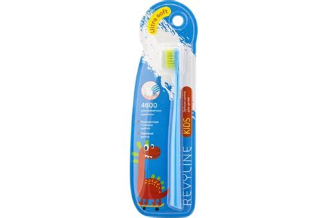Детская зубная щетка Revyline Kids, US4800, от 3 до 12 лет, голубая ...