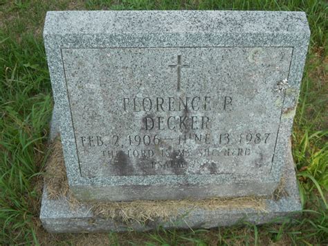 Florence Pearl Stout Decker Find A Grave Memorial