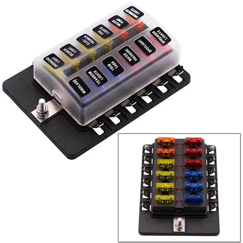 6, 8, 12 way blade fuse box with LED warning light kit for car truck ship 12V 32v Dropshiping-in ...