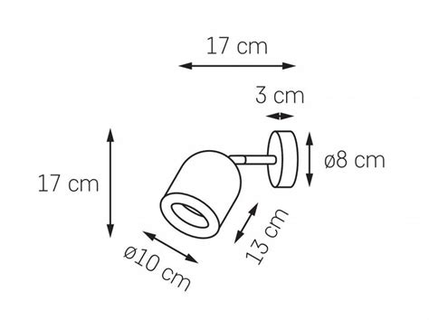 Kaspa Lampa ścienna kinkiet punktowy Spark New czarny wys 17 cm