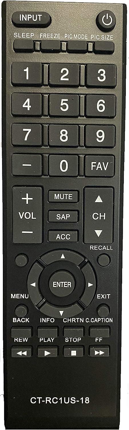 Amazon Ct Rc Us Remote Control Fit For Toshiba Led Lcd Tv Hdtv